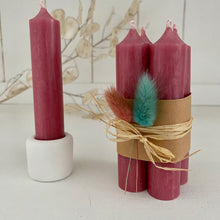 Lade das Bild in den Galerie-Viewer, 4er Set Stabkerzen (altrosa)