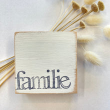 Lade das Bild in den Galerie-Viewer, Holzquadrat FAMILIE