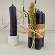 Lade das Bild in den Galerie-Viewer, 4er Set Stabkerzen (anthrazit)