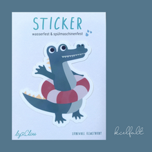 Lade das Bild in den Galerie-Viewer, Sticker KROKODIL | wasser- & spülmaschinenfest