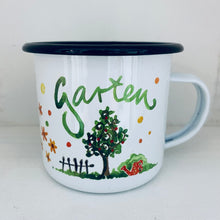 Lade das Bild in den Galerie-Viewer, Emaille Becher „Garten"