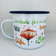 Lade das Bild in den Galerie-Viewer, Emaille Becher „Garten"