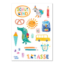 Lade das Bild in den Galerie-Viewer, Lustige Kinder-Tattoos "Einschulung"