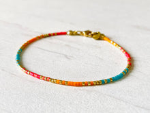 Lade das Bild in den Galerie-Viewer, Perlen-Armband pink | orange | türkis | gold