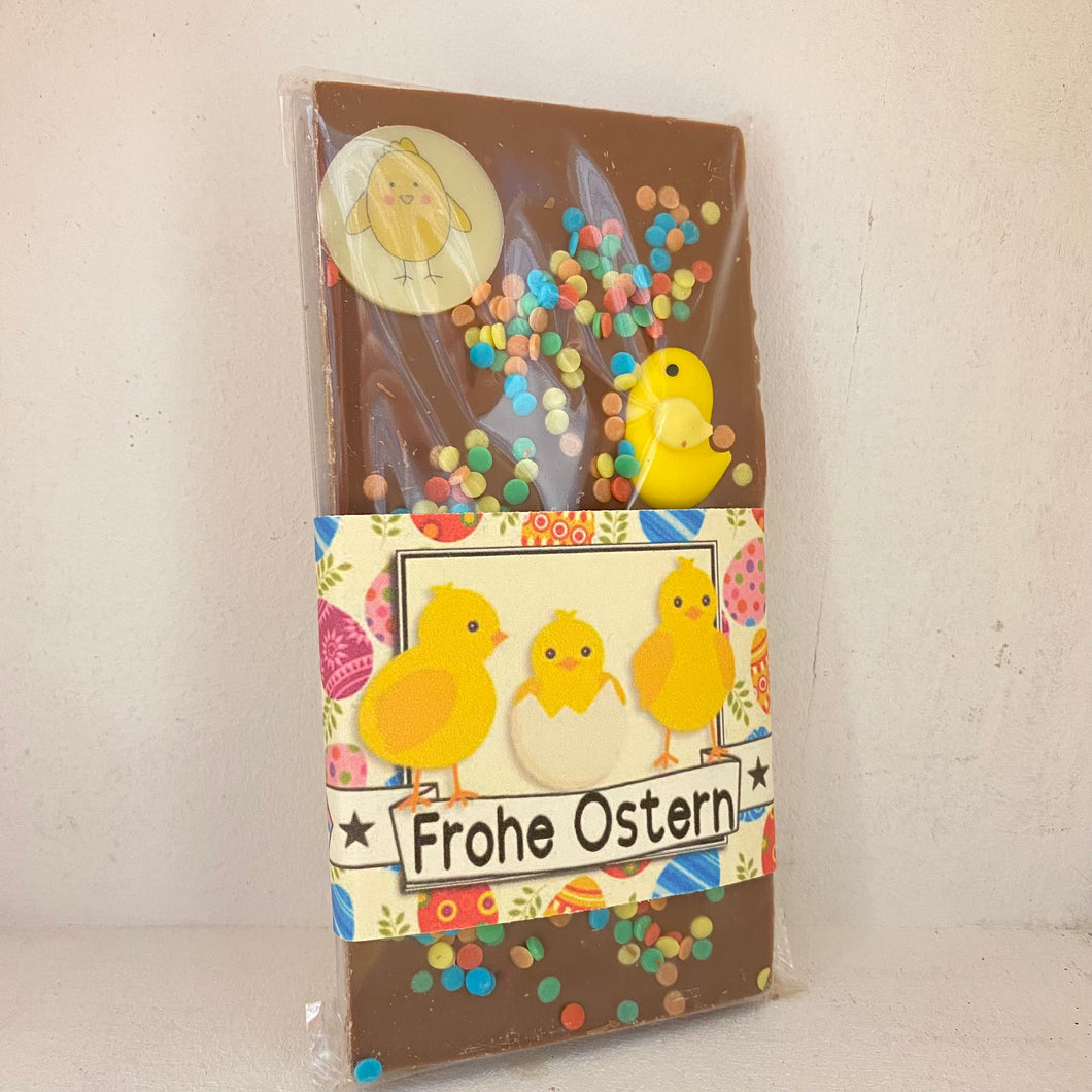 Schokolade „Frohe Ostern“ Küken